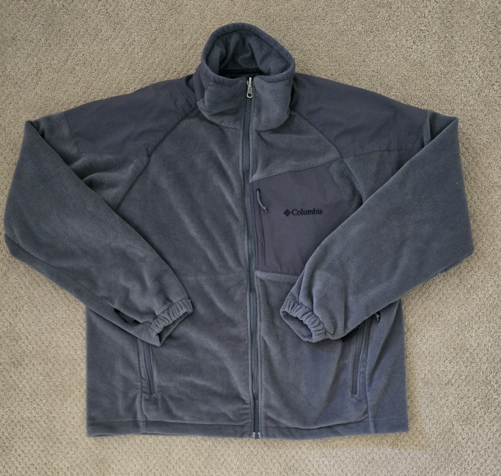 Columbia Fleece Zip-Up Jacket for Men - Size L Cozy & Warm