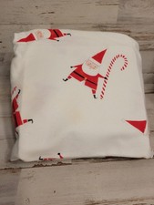 Pottery Barn Kids West Elm Modern Santa Fitted Crib Sheet Christmas Peppermint