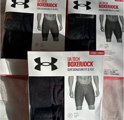 Under Armour UA Tech BOXERJOCK Boxer 9''  Underwear bundled 3 pack (6) total X/S