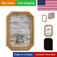 Vintage Picture Frame, Antique Ornate Gold Photo Frame, for Table 4x6 Bronze