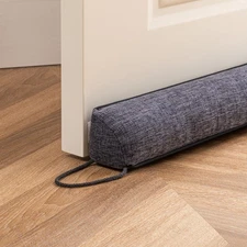 38" Linen Door Draft Stopper Blocks Hot and Cold Air with Removable Washable ...