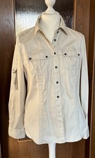 Marc Cain Safari-Bluse Größe N6 (42) funktionell beige/hell khaki