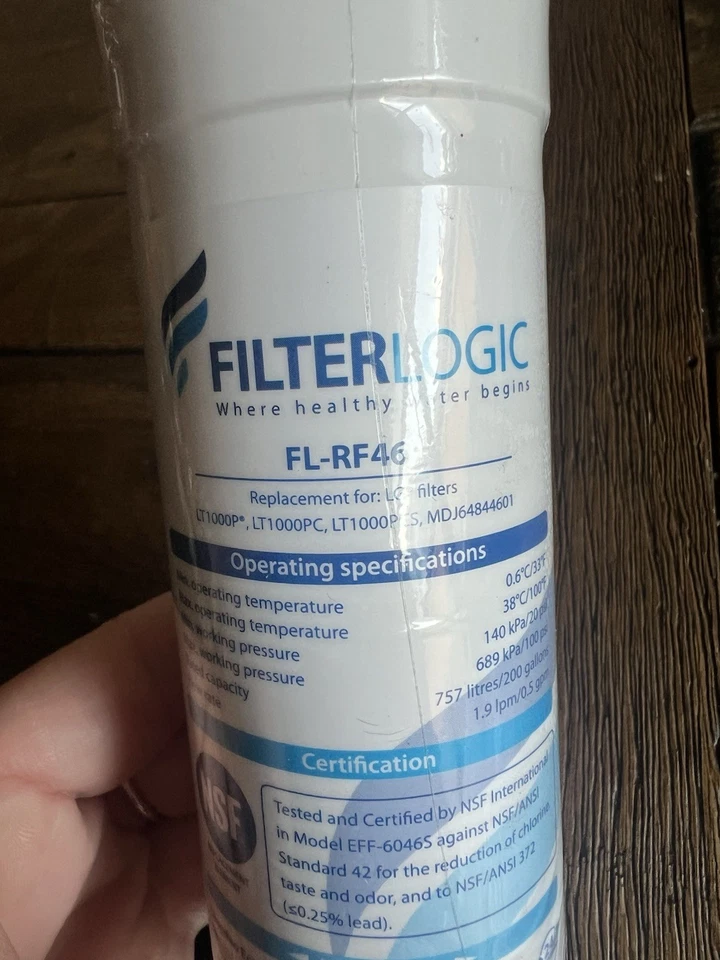 FilterLogic FL-RF46 Refrigerator Water Filter Replacement LG LT1000P LT1000PC - Image 4 of 4