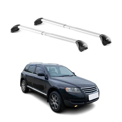 For Volkswagen Touareg 2004-2010 OMAC G006139 Gray Raised Roof Rails Cross Bars