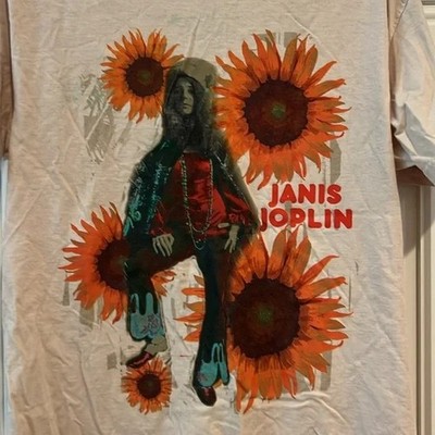 Janis Joplin Sunflower Grophic T-Shirt Short Sleeve Full Size BL117