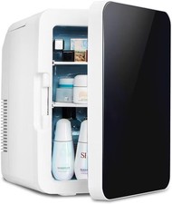 Mini Fridge 10L/12 Cans, Portable AC+DC Power Cooler & Warmer for Bedroom,office