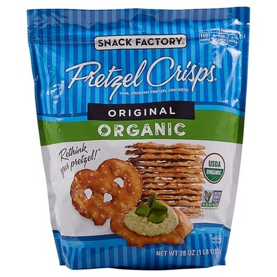 Snack Factory Organic Original Pretzel Crisps, 28 oz