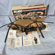 Vintage 1986 GI JOE Tomahawk Original Complete Box Blueprints Pilot No Mic