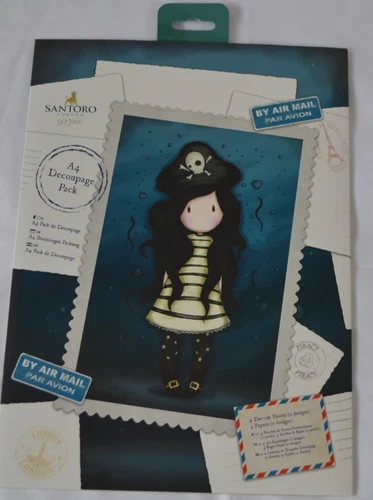 Santoro London Gorjuss Doll Collection Piracy A4 Decoupage Pack