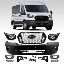For 2020-2024 Ford Transit 150 Front Bumper Lower Cover Grille & Headlights 10pc