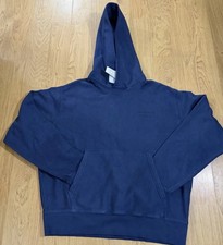 NWT Men's AMERICAN EAGLE Navy Laidback Luxe Heavyweight Logo Hoodie Sz M