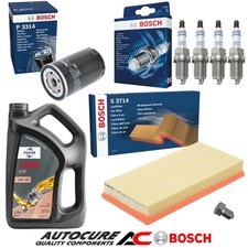 FOR VOLKSWAGEN GOLF GTI 1.8 1997-04 MK4 PETROL BOSCH SERVICE KIT & 5L & 4x SPARK