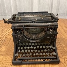 Vintage Underwood Standard Typewriter No 5 for Parts Repair or Display Decor thumbnail