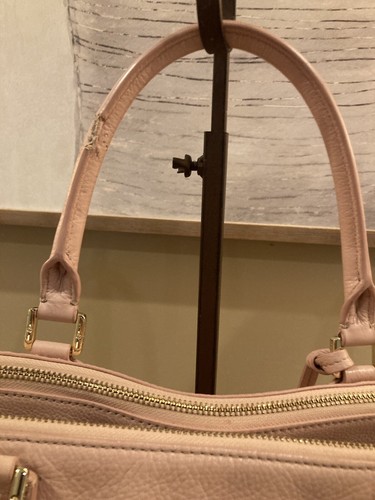 Tory Burch Leather Thea Triple Zip Compartment Tassel Satchel Bag Blush Pink - Picture 14 of 14