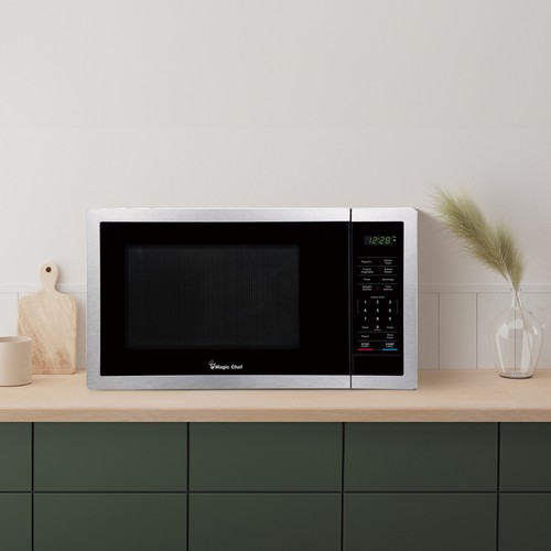 Magic Chef 900 Watt 0.9 Cubic Ft Digital Countertop Microwave, Silver (Open Box) - Picture 5 of 9