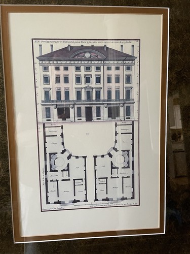Framed Architectural Print, Composed & Engraved By Jean-Francois de Neufforge - Picture 2 of 15