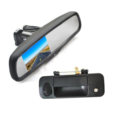  Tailgate Rear View Backup Camera + Replacement Mirror Monitor For Toyota Tundra