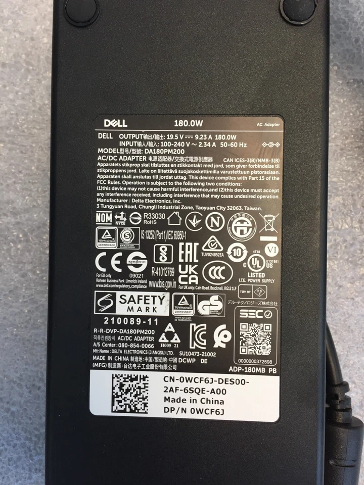 GENUINE DELL 180W 19.5V 9.23A AC Adapter OEM FREE SHIPPING - Image 2 of 4
