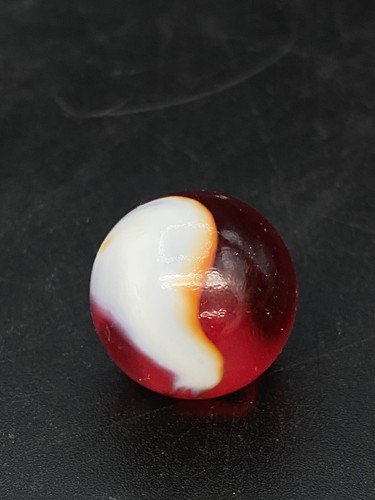 Peltier Christensen Vetro Vortice Marmo 0,6” Rosso Bianco Arancione Akro Agata - Foto 5 di 13