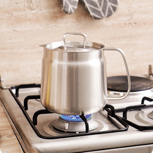Colino Olio Multifunzione 2 in 1 Acciaio Inox 304 Pentola Cucina Friggitrice - Foto 15 di 26