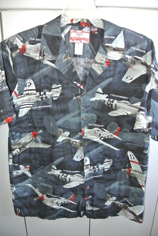 RJC Mens XL The Great Aircraft of World War 2 on Black/Nice