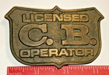 VINTAGE LICENSED C.B. OPERATOR BELT BUCKLE BY ODEN LEATHER DESIGN 1976