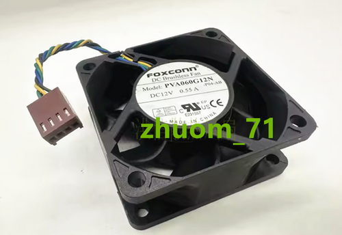 1PC foxconn PVA060G12N 12V 0.55A 6CM Chassis power supply cooling device fan - Picture 2 of 3