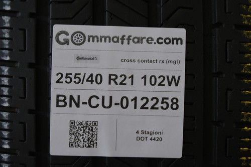 2 pneumatici continental 255/40 r21 102w mgt 4 stagioni cu012258 - Foto 6 di 6