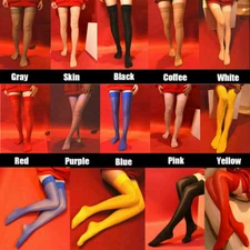 Women's Sheer Classic Oil Shiny Glossy High Stockings Nylon Thigh-Highs Hosiery