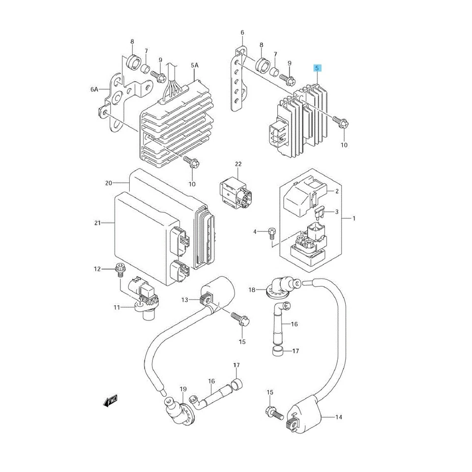 Conjunto rectificador genuino Suzuki V-Strom DL1000 2002-2006 32800-42F00 FABRICANTE DE EQUIPOS ORIGINALES Foto 4 de 4