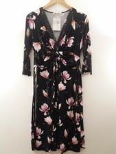 BNWT NEW CHELSEA CLARK DRESS SIZE 10 BLACK FLORAL SHIFT  small H