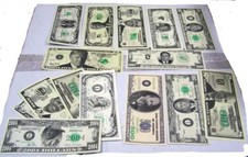12 asst JOKE FAKE MONEY BILLS funny dollar trick bills phoney play novelty new