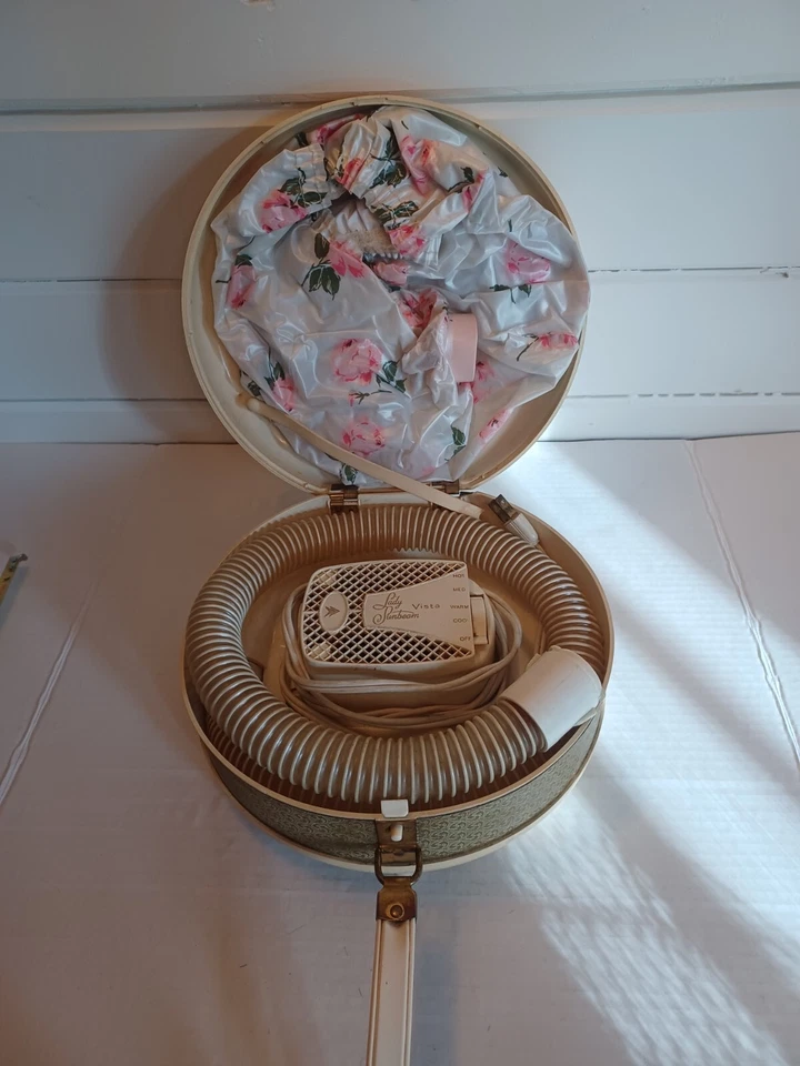Vintage Lady Sunbeam Portable Hair Dryer w/ case - WORKING - Image 4 of 4