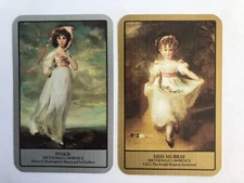 Miss Pinkie Murray Lady Girl Vintage Retro 2x Playing SWAP CARDS Thomas Lawrence