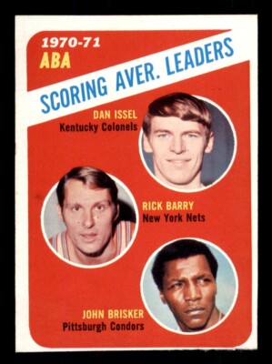 1971 Topps Basketball #147 ABA Scoring Avg. Leaders Issel Barry VG/EX *e1