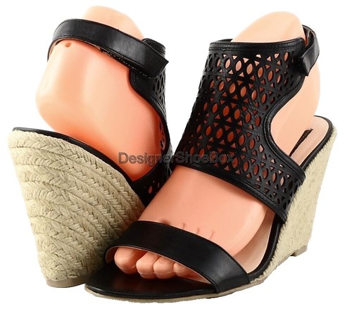 Boutique by Corky's Bandit Wedge Sandals Size 10 Bronze Brown Cork