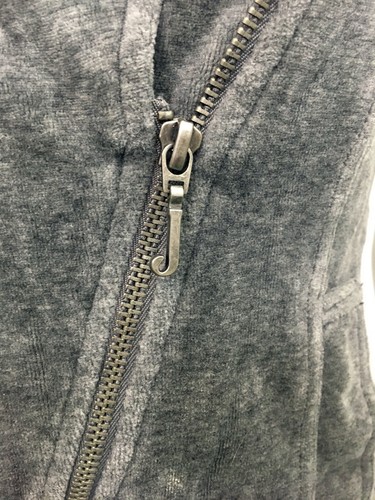 Women's Juicy Couture Fleece Zip-Up Sleeveless Waistcoat - Grey - Small (JK07) - Picture 7 of 8