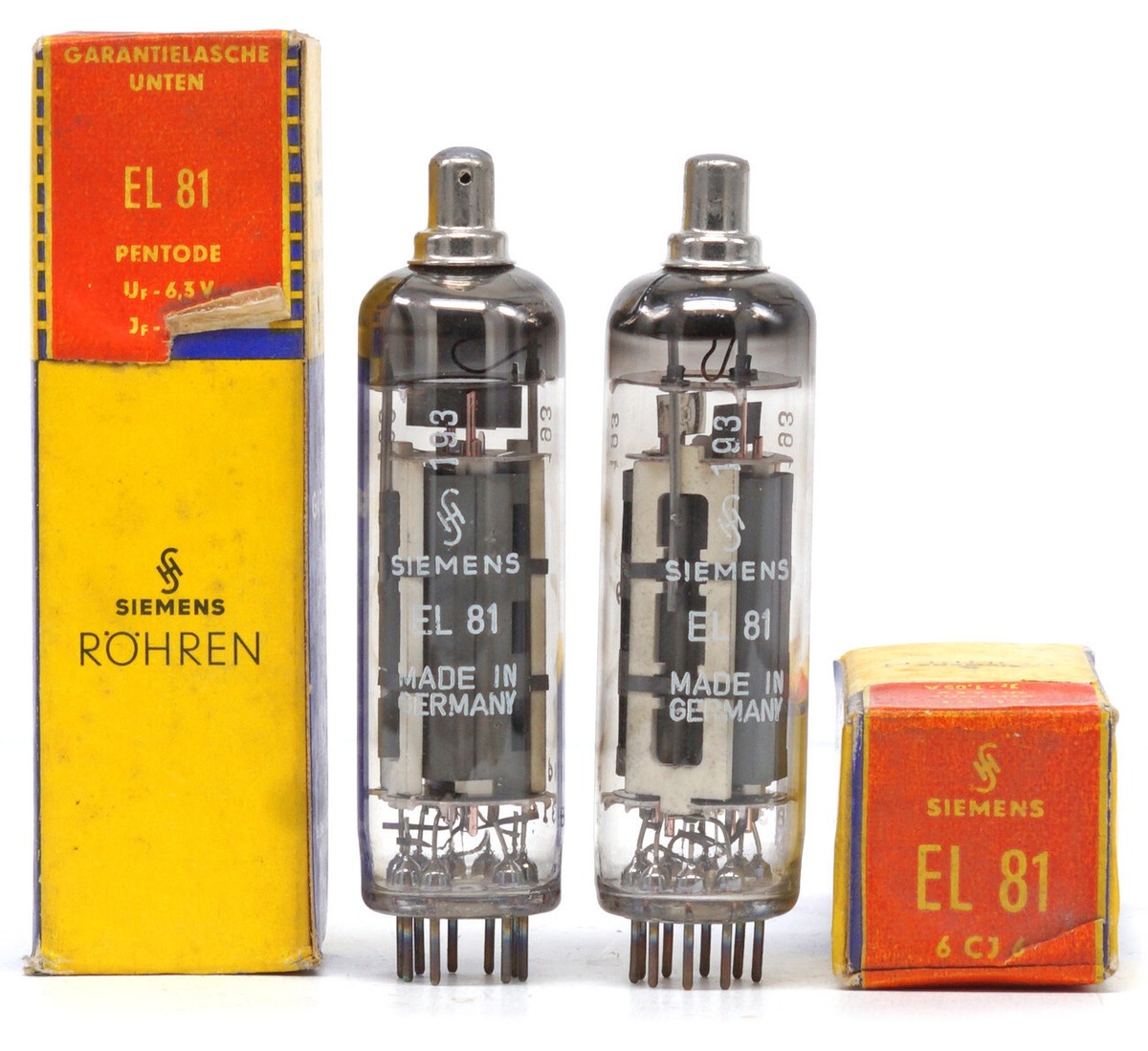 Tube électronique EL81 NOS (New Old Stock) - Marques Philips, Mazda, RCA, Siemens - Neuf Ouvert Pour Contrôle