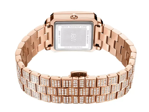 NUEVO JBW Reloj Mujer Cristal Chapado en Oro Rosa 18k S 28mm J6386B Foto 3 de 3