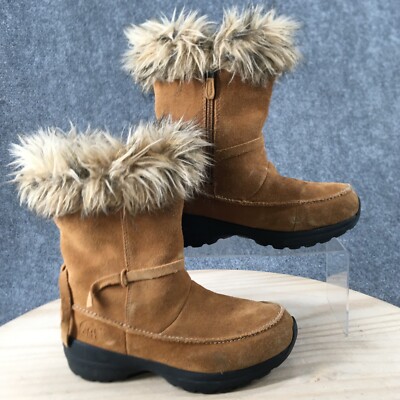 Sorel Boots Womens 7 Northern Lite Insulated Winter NL1431-259 Brown Leather Zip