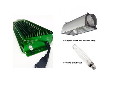 BAY HYDRO 1000w Digital Ballast, 1000w HPS & Air Cooled Reflector Combo SAVE $$