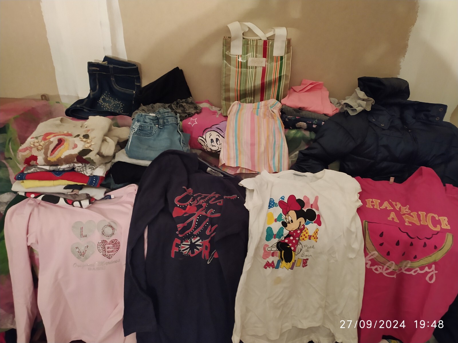 LOTTO ABBIGLIAMENTO ACCESSORI BAMBINA 11 12 ANNI 26 PEZZI SCARPE SUPERGA AFFARE