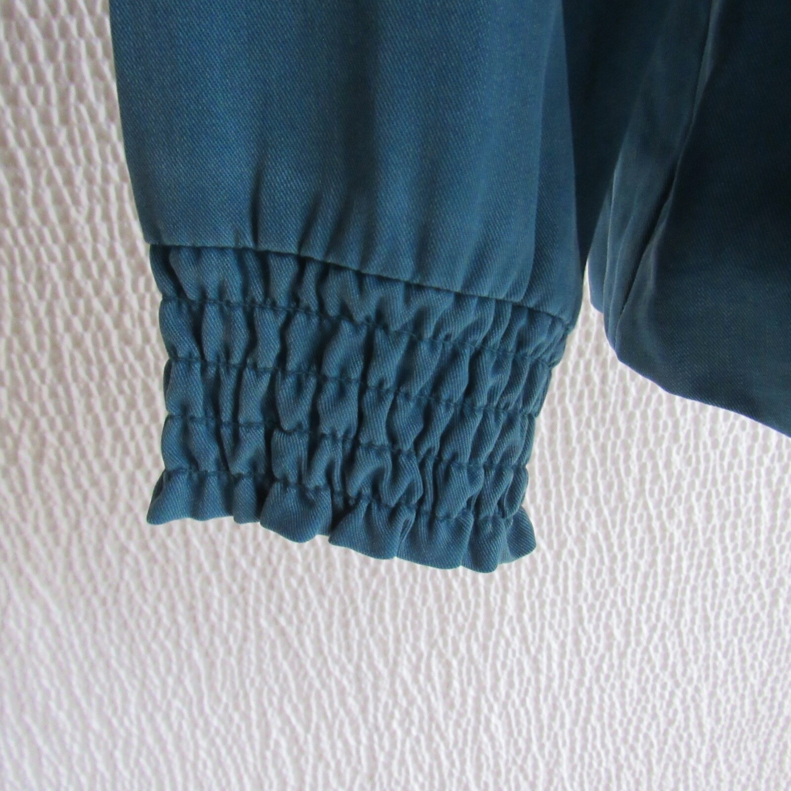 Solid Blue Jacket S Zips Brushed Soft Fabric Wome… - image 7