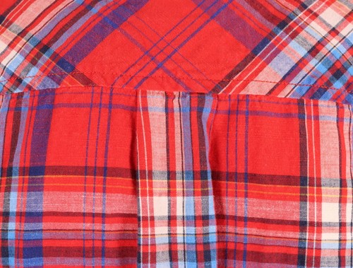 PRANA Men’s Large Short Sleeve Cotton Shirt -Red Blue Multi Plaid - Picture 6 of 11