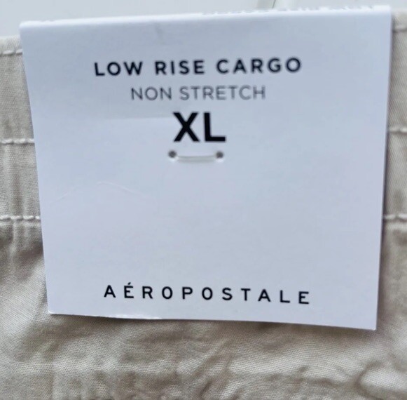 Aeropostale Low Rise Khaki Cargo Pants, Size XLarge NWT!!! eBay