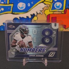 2023 Panini Zenith Football Lamar Jackson BEHIND THE NUMBERS #20 Ravens QB