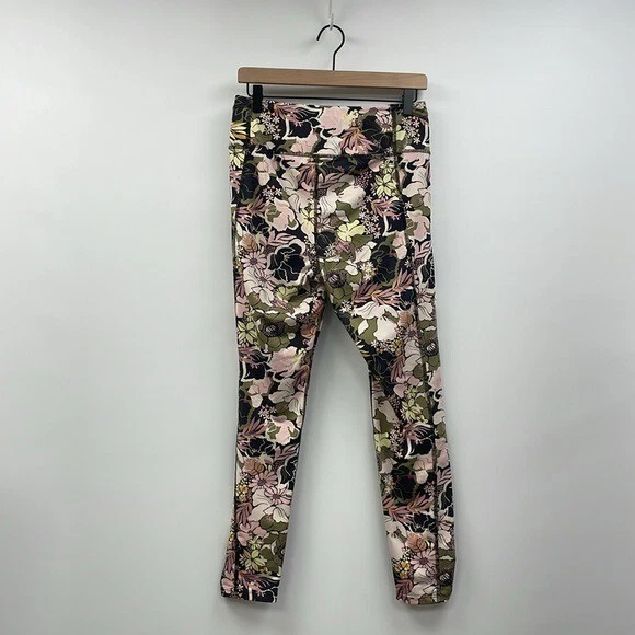 free-people-movement floral high rise 7/8 ankle athleisure leggings