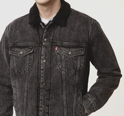 NEW LEVI'S TYPE 3 = L LARGE = MENS DENIM LEVIS SHERPA LINED