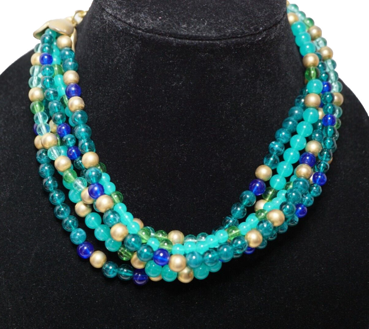 Vintage Givenchy Multi Strand Collar Necklace ~ B… - image 3