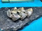 925 Sterling Silver Vintage Monet Triangle Design Puffed Link Bracelet 7" 48G